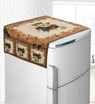 Grover Quilted Fridge BeigeFloral Fridge Top cover 21x39 cm