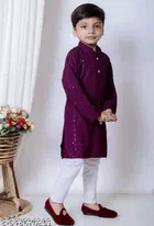 Chikankari Rayon Pyjama Set for Boys 