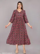 Anarkali Rayon Printed Kurti for Women 