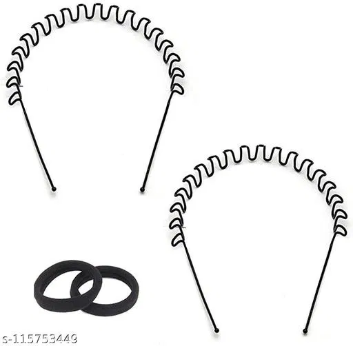 Hair Clips for Women (Black, Pack of 4)