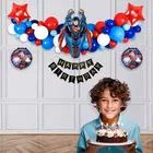 Super Man Theme Birthday Balloon Decoration Kit For Kids, Multicolor, Pack Of 47