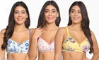 Cotton Blend Printed Padded Bra for Women 
