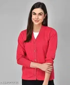 Woolen Solid Full Sleeves Sweater for Women 