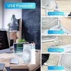 Immutable Mini Air Cooler | Mist Fan with 7 LED Colors, Timer, 3 Speeds & USB Powered 100 mm 3 Blade Table Fan 
