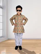 Cotton Blend Kurta with Pajama for Boys 