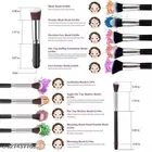 Kamz 10 piece professional cosmetic makeup brush set comes with transparent plastic bag