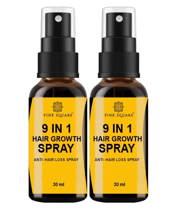 Pink Square 9-in-1 Hair Growth Spray (30 ml, Pack of 2)