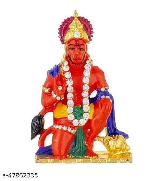 God Hanumanji Car Dashboard Idol (Red)