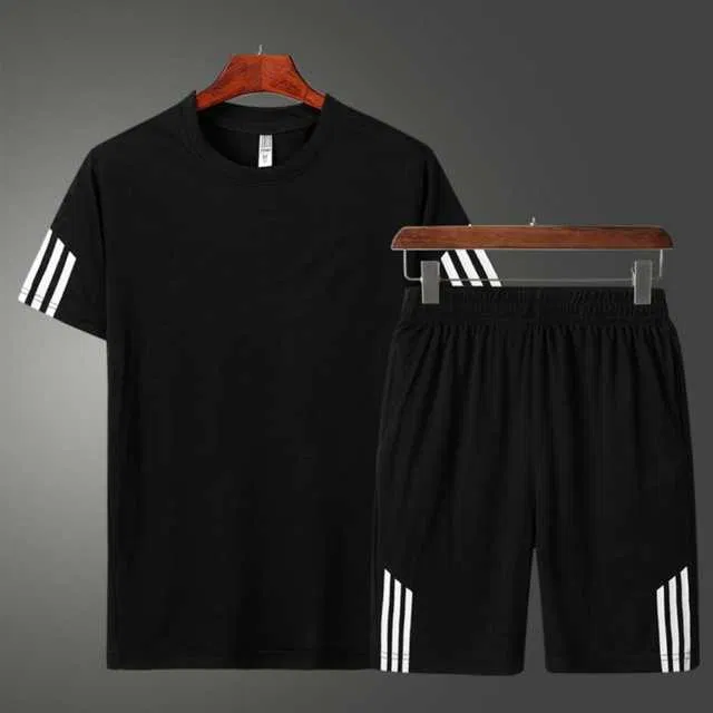 Ruggstar Polyester Mens Tracksuit (Black, XL) (R-03)