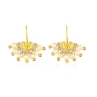 Brass Pearl Ear Cuffs for Women 