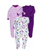 Hosiery Cotton Printed Rompers for Kids, Pack of 3, Multicolor 