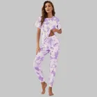 Women's Poly Cotton Round Neck Stylish Nightsuit 