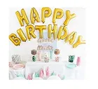 Happy Birthday Letters Foil Balloons for Party Decoration (Multicolor, 16 inches) (Set of 1)