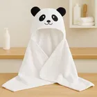 Brandon Baby Hood Towel Panda White 80x80 cm