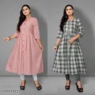 Cotton Checked Kurti for Women 