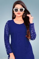 Net Kurti for Women,  Blue  