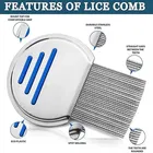 Lice Remover Comb For Women And Kids Stainless Steel Lice Terminator Fine Egg Nit Lice Egg Removal Comb For Women Lice Comb Hair Women Scalp Louse And Eggs Remover 