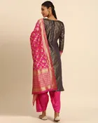 Silk Blend Unstitched Salwar Suit Fabric for Women 