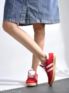 Shoetopia Red Slip-on Sneakers Size IND-3