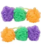 Lenon Round Bath Sponge Loofah Assorted (Pack of 6) (S-113)