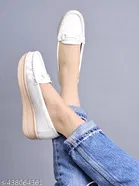 Shoetopia Solid Loafers for Women 