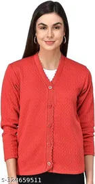 Woolen Solid Full Sleeves Sweater for Women 