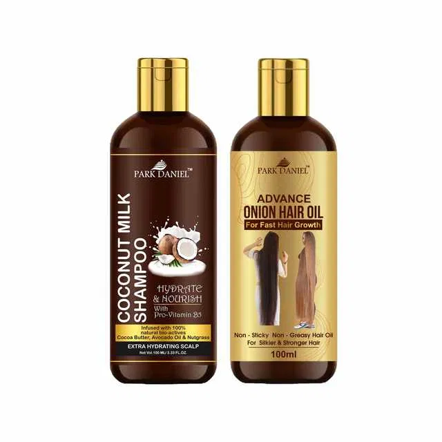 Park Daniel Coconut Milk Shampoo & Advance Onion Hair Oil (Pack of 2, 100 g) (Se-1756)
