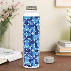 Nelcon Stainless Steel UV Print Water Bottle 1000 ml (Blue Structure)