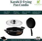 Non Stick Kadai with Stainless Steel Lid & Frying Pan 