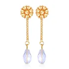 Brass Gold Plated Earrings for Women (Gold, Set of 1)