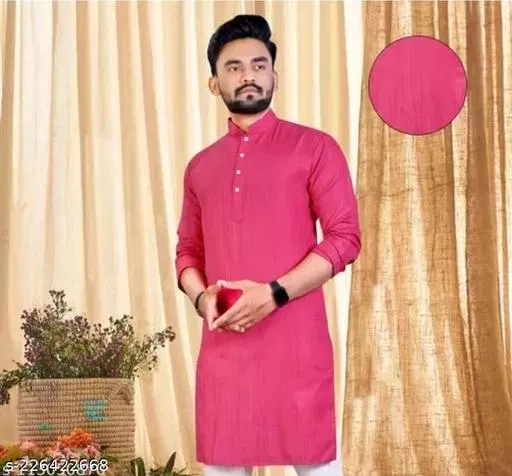 Kurta for Men (Pink, M)