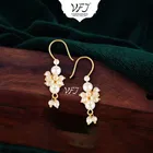 Brass Pearl Ear Cuffs for Women 
