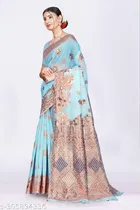 Jacquard Zari Woven Saree for Women 