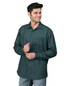 Poly Cotton Full Sleeves Printed Shirt for Men 