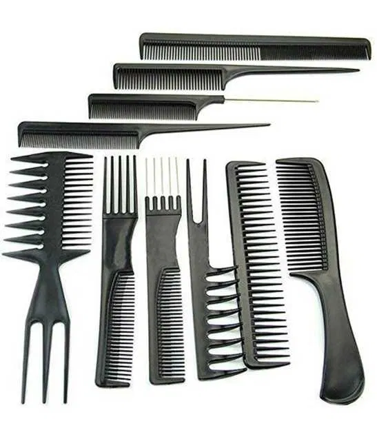 Lenon Makeup Accessory Rtb Hair Brush Set for All Hair Types (Pack of 10) (D145)