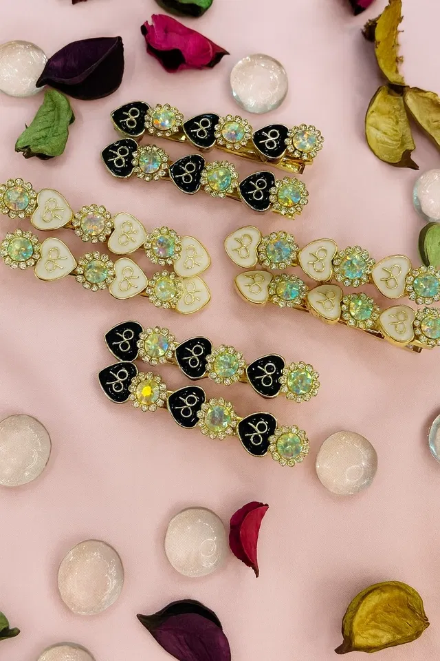 Fancy Hair Clips for Women (Multicolor, Set of 4)