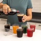 Set of 6 Ring Plastic Glass