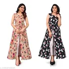 Poly Crepe Printed Kurti for Women 