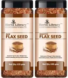 Herbs Library Raw Flax and Roasted Flax Seeds 