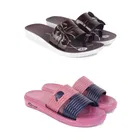 Combo of Sliders & Flats for Women (Multicolor, 6) (Set of 2)