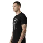 Polyester Printed T-Shirt for Men, Black 