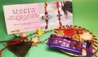 Alloy 2 Pcs Rakhi with 4.5 inch Plate & Chocolate 