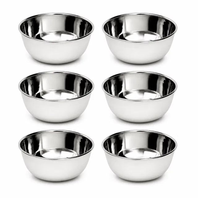 SimpleHome Steel Bowl 250ml Combo Set of 6