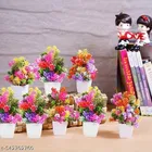 Plastic Artificial Flowers, Multioclor, Pack of 8