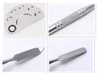 Stainless Steel Cosmetic Palette With Spatula For Foundation & Makeup Mixing 