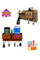 KC Art Wooden Key Holder, Combo Pack of 2