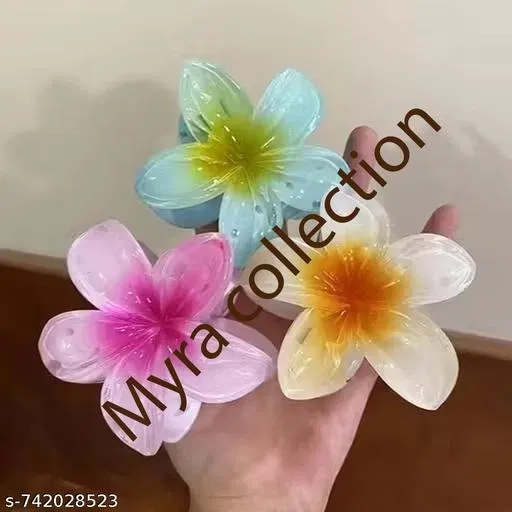 Hair Clips for Women, Pack of 3 (Multicolor)