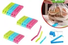 Food Snack Plastic Bag Clip Sealer Packet Sealer Clamps (Multicolor, Medium) (Pack Of 18) (Gs-012)