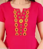 Rayon Kurti for Women, Red 