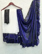 Lycra Blend Embellished Saree for Women 